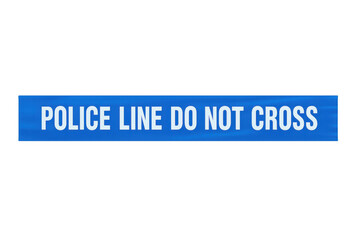 Obraz premium Police line do not cross barrier tape marking restricted area, caution, law enforcement, crime scene investigation