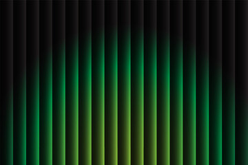 Green neon vertical stripes gradient background with glowing light beams and soft shadows, futuristic tech abstract lines pattern, elegant wallpaper for banners & headers with futurestic feel.
