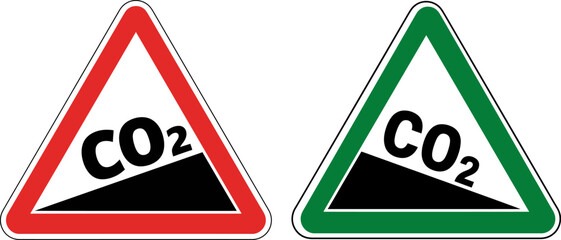 CO₂ Emission Warning and Eco Label Icons