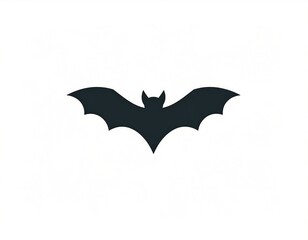 Simple black silhouette of a bat
