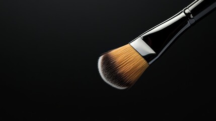 Fototapeta premium Makeup application process studio setting high-quality image black background close-up view beauty concept for skill development