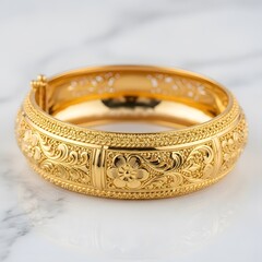 Luxury golden ring with precious diamonds isolated on white background as a fashion jewelry accessory gift or antique ornament