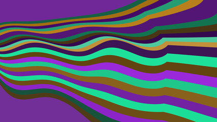 Abstract Retro Wavy Lines Pattern Illustration: Colorful Striped Design