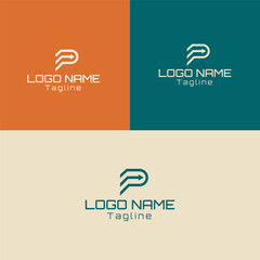 Logo Concept Featuring P and Arrow &ndash; Editable Branding Asset in Eps vector file