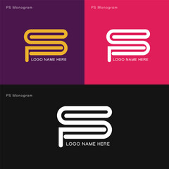 PS Initial Logo &ndash; Sleek Monogram in Vector Format for Stationery and Brand Assets