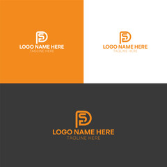 P and D Logo in Rounded Rectangle &ndash; Vector Branding Concept for Corporate Identity
