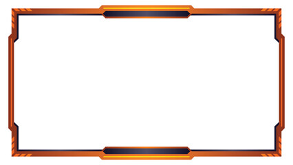 Stream overlay webcam border panel template