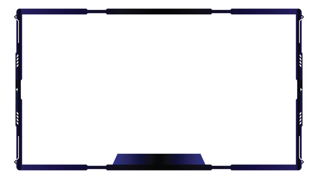 Stream overlay webcam border panel template