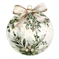 christmas ball on white background
