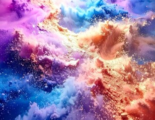 色のぶつかり合い背景素材