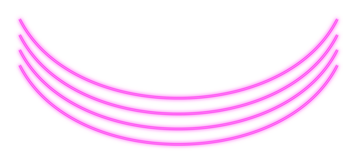 Abstract neon pink curved lines on a black background creating a sense of motion, four vibrant neon pink curved lines with white outlines create a dynamic, abstract visual, suggesting speed and flow