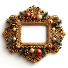 Christmas frame with christmas tree decoration