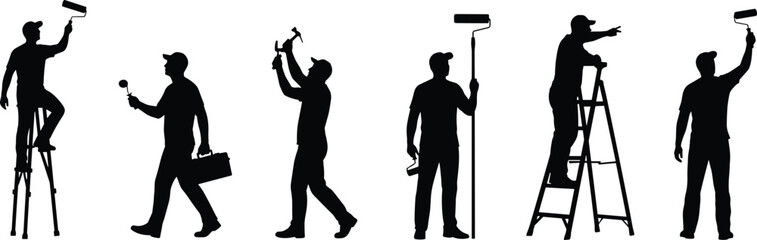 Romantic couple kissing silhouette with travel luggage, affectionate goodbye or joyful reunion, honeymoon vacation departure or arrival, vector 