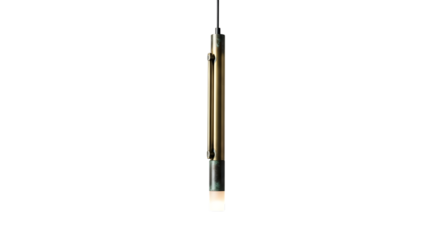 Minimalist pendant light isolated on transparent background with a sleek design
