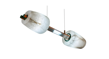 Modern pendant light isolated on transparent background with a unique design