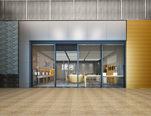 3d render electronics technology shop retail store