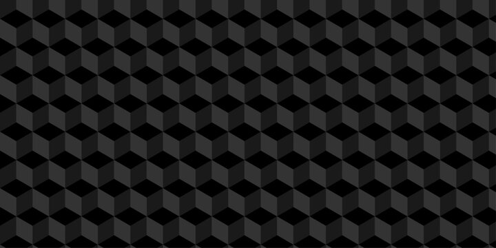 Cubic wall texture pattern. seamless cube grid hexagon technology background. Geometric pattern illustration mosaic, square and triangle wallpaper.