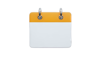 Blank Calendar Icon Isolated on White Background