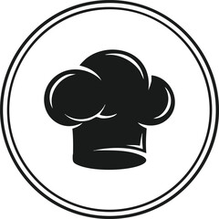 Chef's Hat Icon Elegant Symbol for Culinary Arts and Restaurant Branding