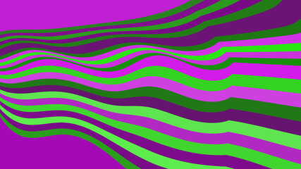 Groovy Purple and Green Wavy Lines: An Eye-Catching Abstract Background Pattern