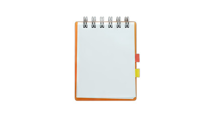 Blank Notepad with Tabs Isolated on White Background