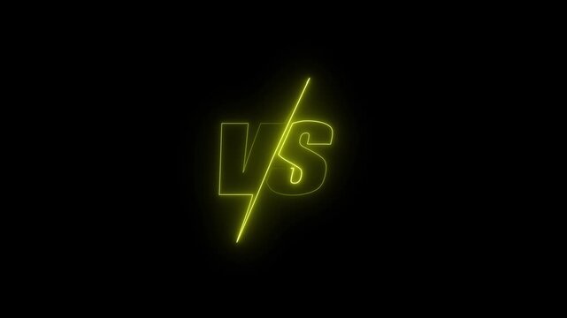 Glowing Neon VS Logo Animation &ndash; Futuristic Battle Intro, Esports Showdown Screen, Blue Electric Versus Icon for Gaming Videos & YouTube Intros optimized for dynamic impact