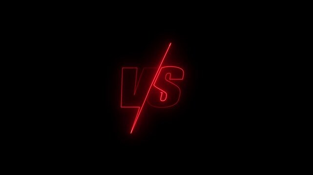 Glowing Neon VS Logo Animation &ndash; Futuristic Battle Intro, Esports Showdown Screen, Blue Electric Versus Icon for Gaming Videos & YouTube Intros optimized for dynamic impact