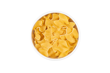 A bowl of yellow pasta