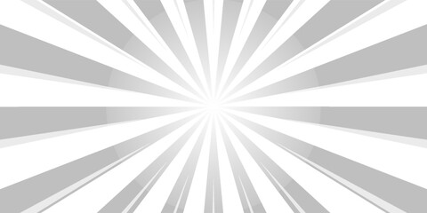 Abstract Radial Burst Monochrome Graphic Design. Retro grayscale sun rays background with dirty burnt effect.