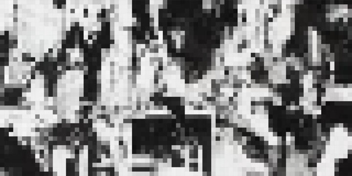 Censor pixeled bar pattern. Nudity skin or sensitive text adult content cover. Abstract censorship blurred mosaic black box. Vector illustration for photo, app or tv.