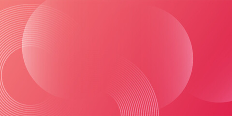 Abstract Pink Red Gradient Background with Geometric Circles and Lines