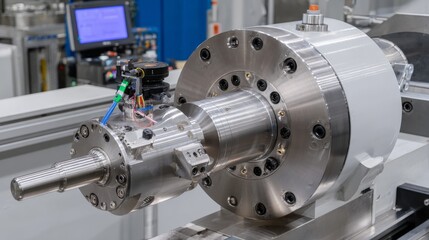 Fototapeta premium Precision high speed imaging system for analyzing rotating machinery in industrial settings