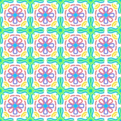 Vibrant Seamless geometic Pattern. For textile prints, fabric, wallpaper, wrapping paper, stationery, website backgrounds, fashion, home decor, and digital scrapbooking