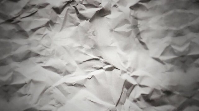 Crumpled Paper Texture Background With Strong Light And Shadow Depth