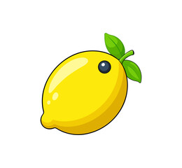 lemon with leaf