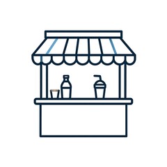 Simple outline of a food stand