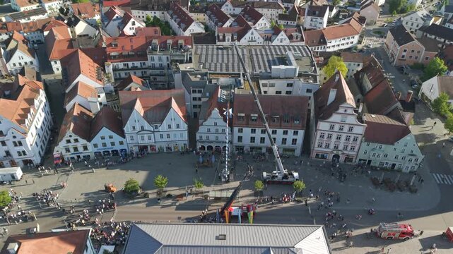A Bavarian festival to celebrate the May pole holiday to put up the tree 