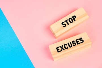 A stop excuses message promoting accountability, discipline and the mindset shift required to replace avoidance with purposeful effort.
