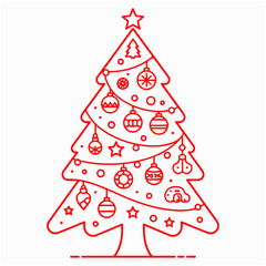 christmas tree with ornaments 