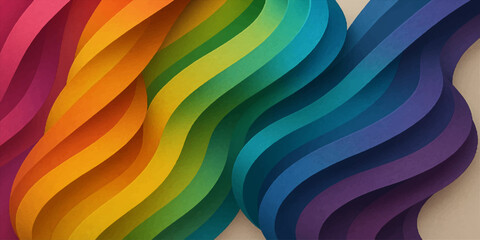 Abstract colorful background with bright spectrum rainbow geometric lines and seamless vector pattern texture