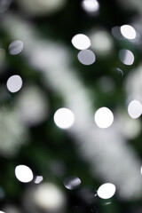 Abstract bokeh light blur creating festive background