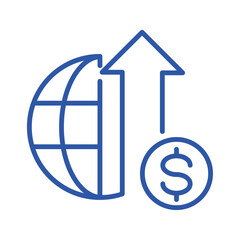 Increase Icon vector stock illustration. Financial Growth and Investment Analysis Icon. Investment Opportunities Icon. Equity Research Icon Element For Design. Asset Optimization Icon Element.