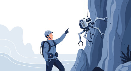 Innovative collaboration between human and machine for dangerous geological exploration