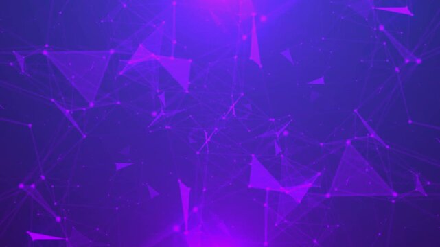 animation of polygon triangle nexus plexus abstract background