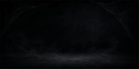 A dark grunge black chalkboard texture with smoke like fog and alpha channel chalk