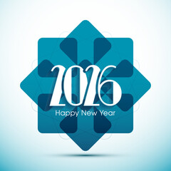 Happy new year 2026 Text Design vector.