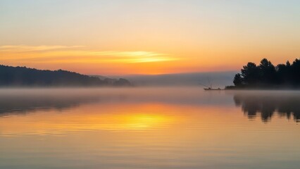 Obraz premium Sunrise over calm water