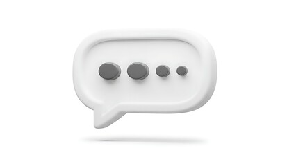 A simple chat speech bubble icon with loading dots