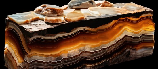 Banded Agate: Earth's Layers Glowing in Darkness