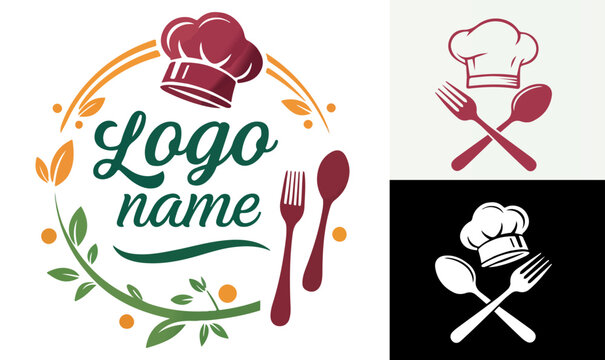Culinary Logo with Fork and Spoon, Culinary logo, Food logo, Restaurant logo, Chef logo, Cooking logo, Kitchen logo, Fork and spoon logo, Gourmet logo, Foodie logo, Catering logo, Cooking png logo, 